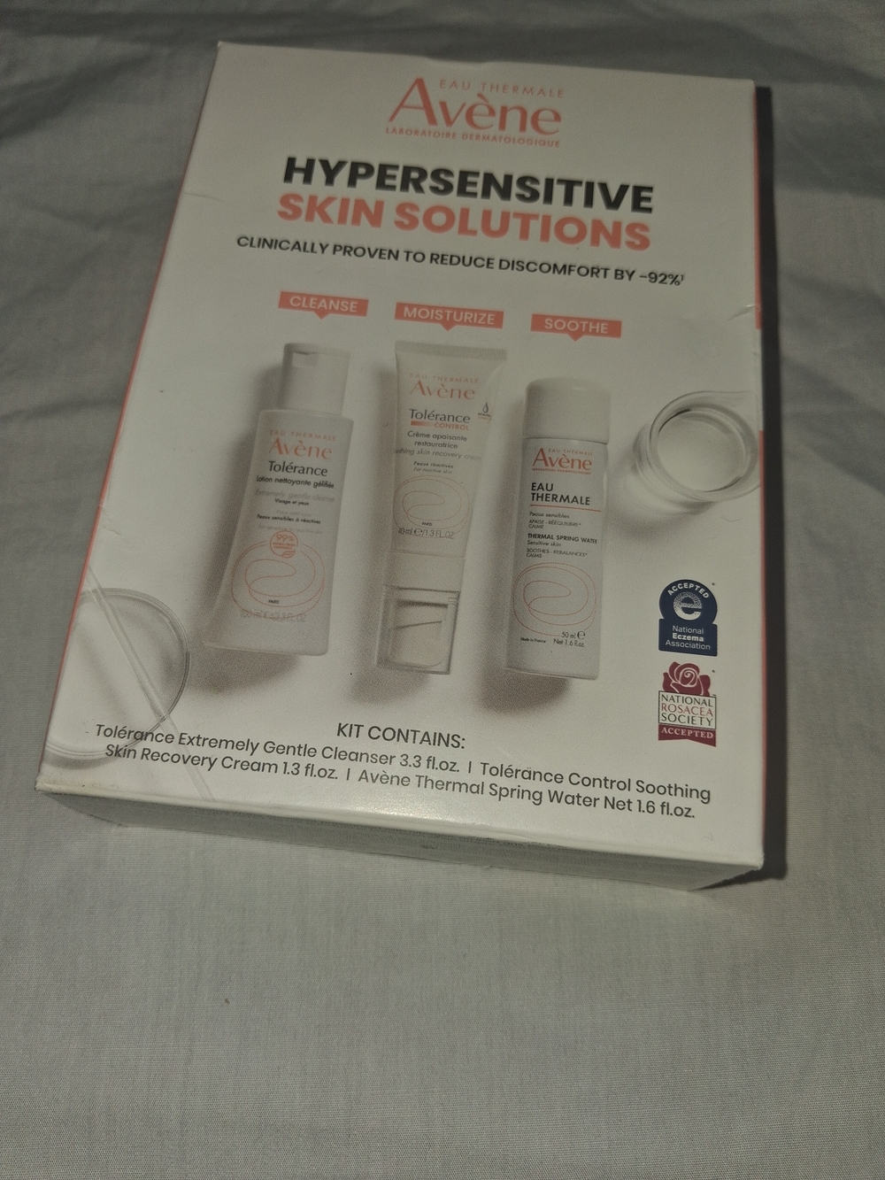 Avene Hypersensitive Skin Solutions Cleanse, Moisturize & Soothe Kit